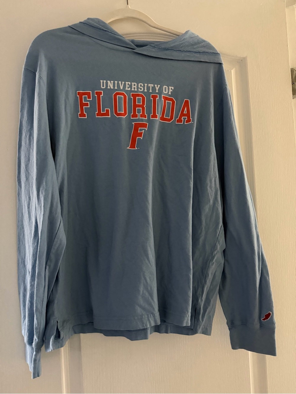 University of Florida Light Blue Hooded Long-Sleeve Tee